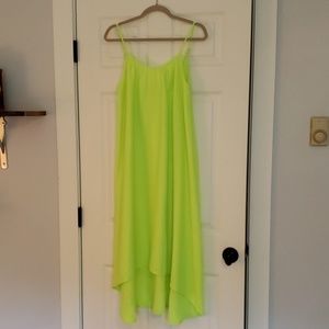 Neon yellow beach summer dress